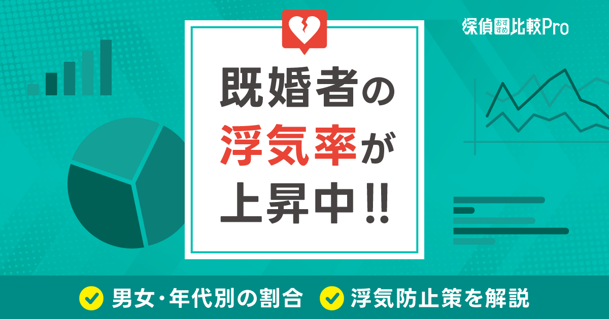 既婚者の浮気率が上昇中！男女・年代別の割合と浮気防止策を解説