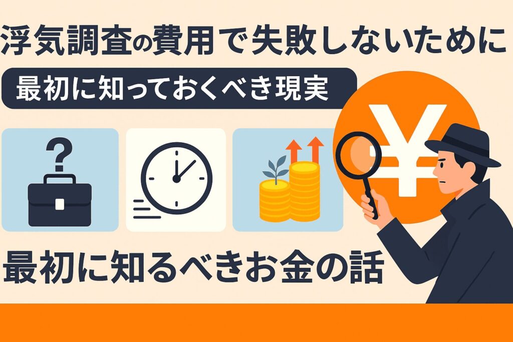 浮気調査の費用で失敗しないために|最初に知っておくべき現実